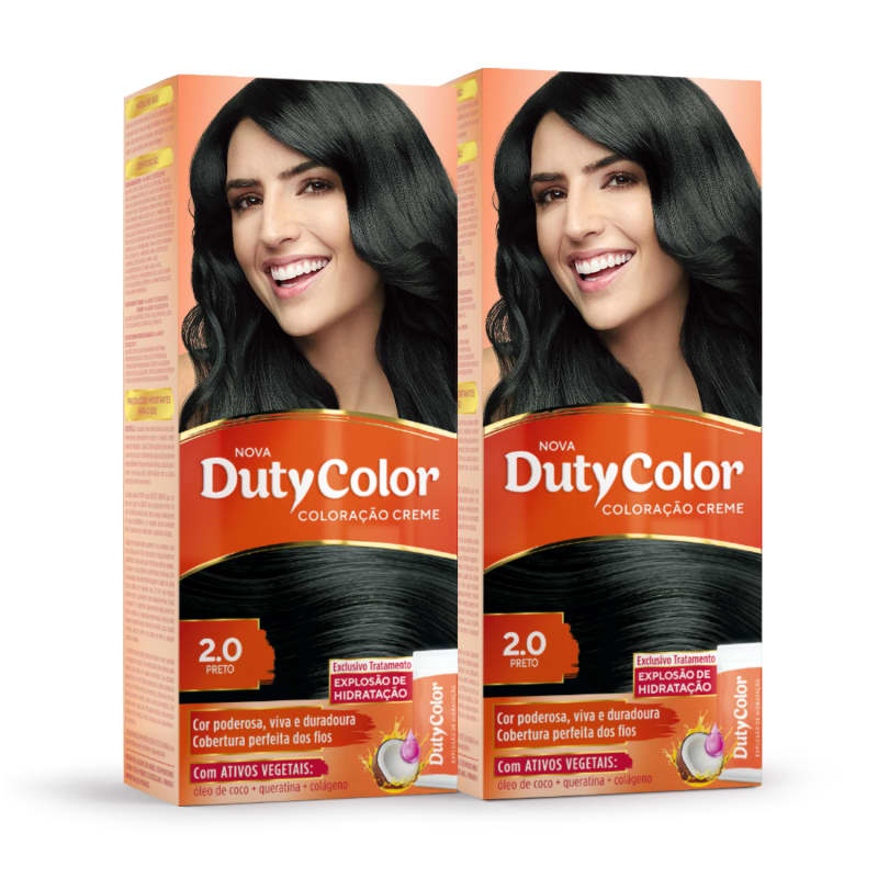 Kit DutyColor 2.0 Preto Duo - Coloração Permanente (2 Unidades)
