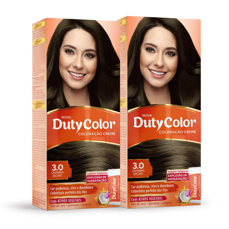 Kit DutyColor 3.0 Castanho Escuro Duo - Coloração Permanente (2 Unidades)