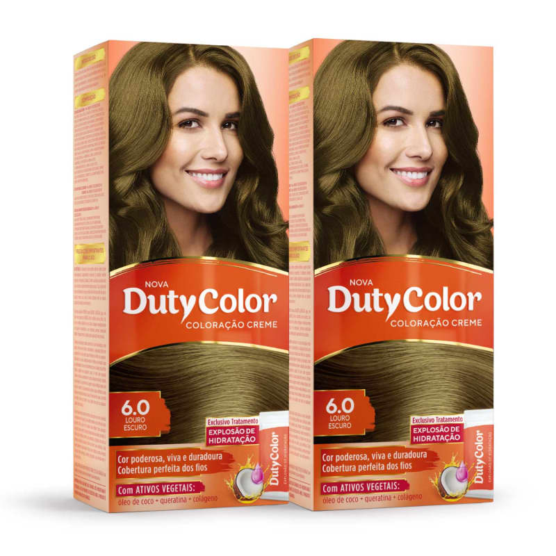 Kit DutyColor 6.0 Louro Escuro Duo - Coloração Permanente (2 Unidades)