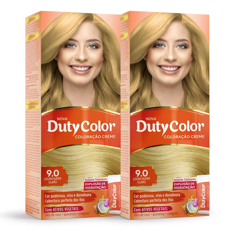 Kit DutyColor 9.0 Louro Super Claro Duo - Coloração Permanente (2 Unidades)