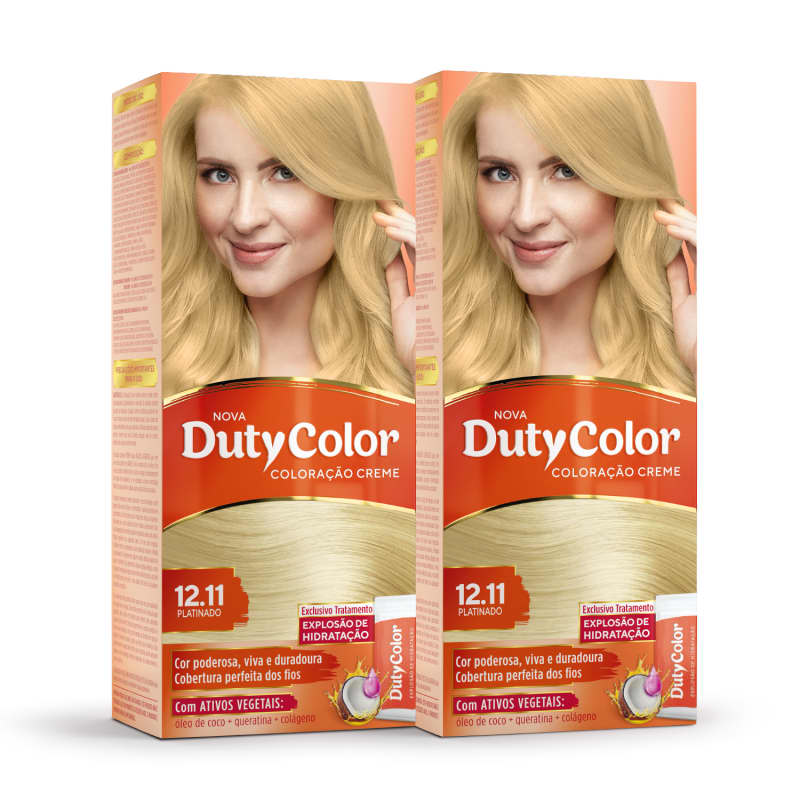 Kit DutyColor 12.11 Platinado Duo - Coloração Permanente (2 Unidades)