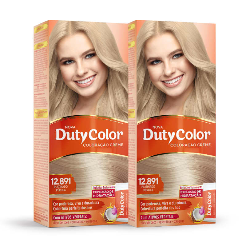 Kit DutyColor 12.891 Platinado Pérola Duo - Coloração Permanente (2 Unidades)