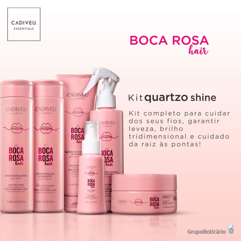 Kit Cadiveu Professional Boca Rosa Hair Quartzo Full (6 Produtos)