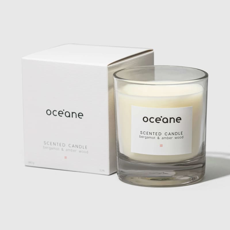 Scented Candle - Vela Bergamota e Âmbar 180g