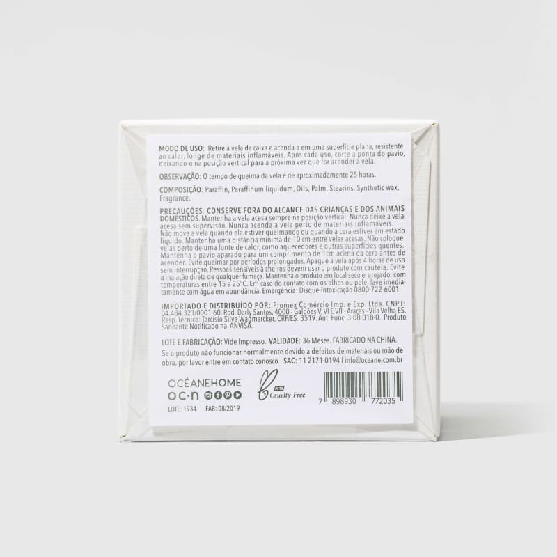 Scented Candle - Vela Bergamota e Âmbar 180g