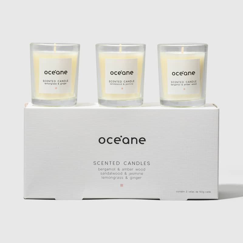 Scented Candles - Kit de Velas 3UN 50g cada