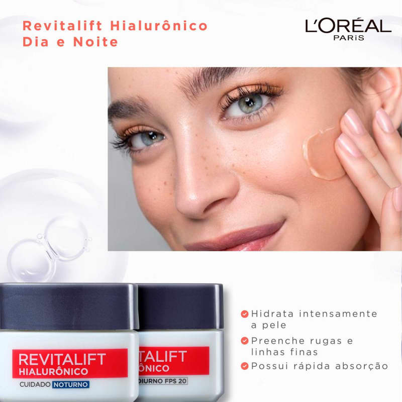 Kit L’Oréal Paris Revitalift Hialurônico Dia e Noite (2 Produtos)