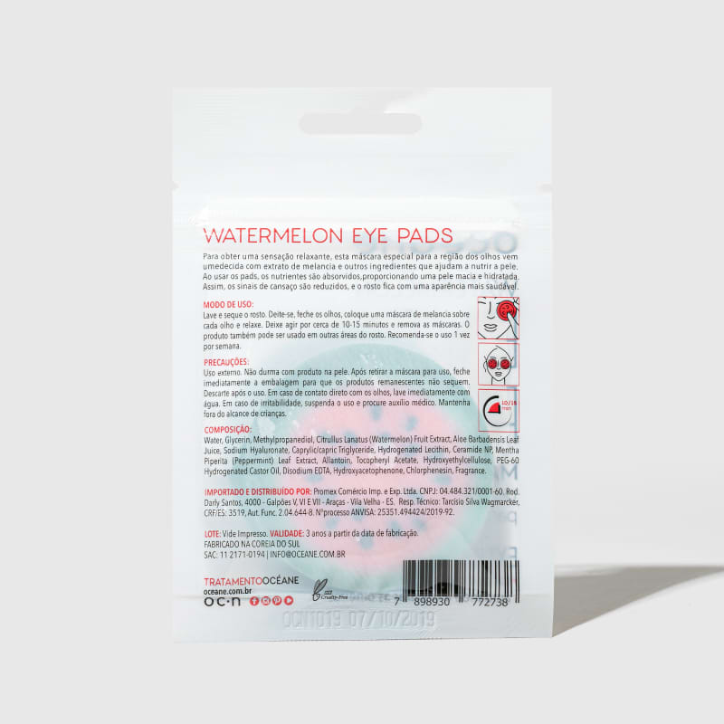 Watermelon Eye Pads - Máscara de Melancia para Olhos