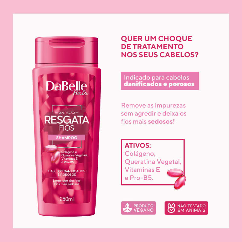 Kit DaBelle Hair Resgata Fios Duo Shampoo