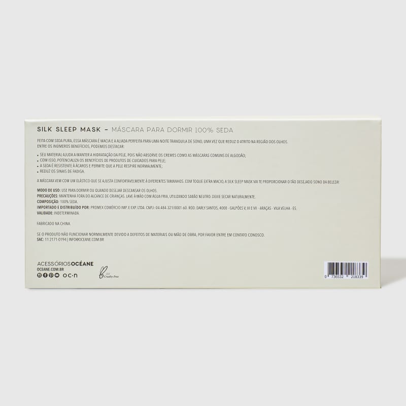 Silk Sleep Mask - Máscara para dormir 100% seda