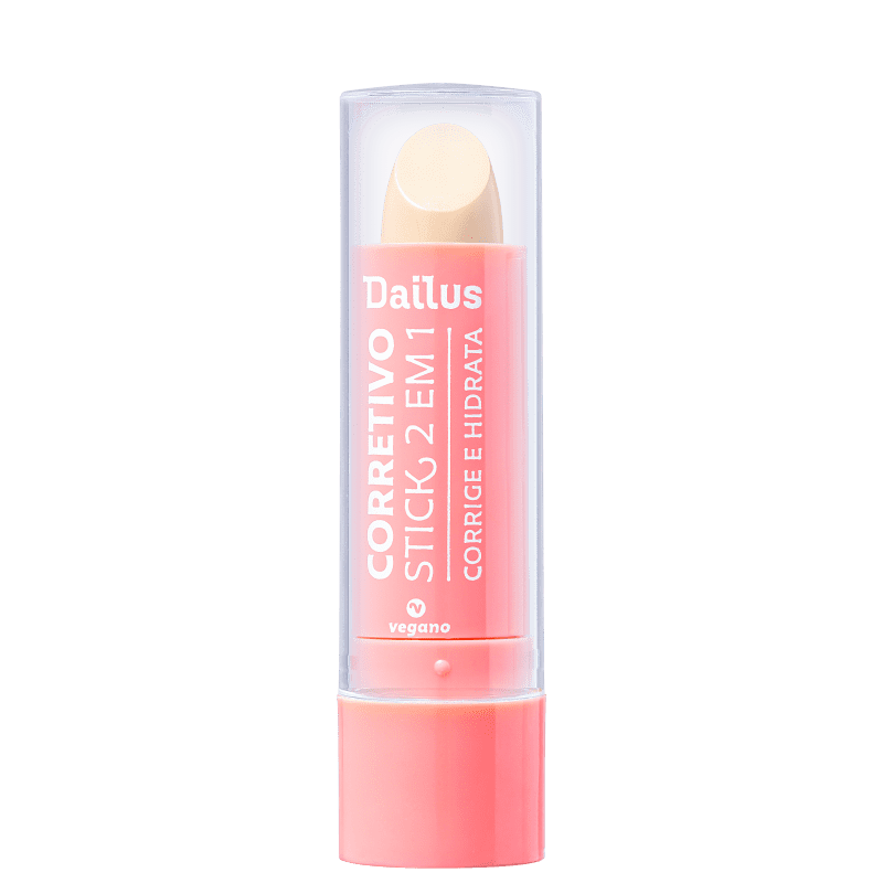 Dailus Vegano Stick 2 em 1 D02 Claro - Corretivo em Bastão 3,5g