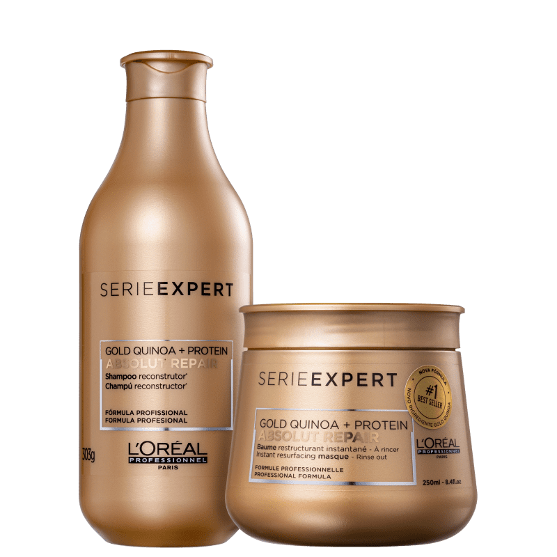 Kit L'Oréal Professionnel Serie Expert Absolut Repair Gold Quinoa + Protein Instant Resurfacing (2 produtos)