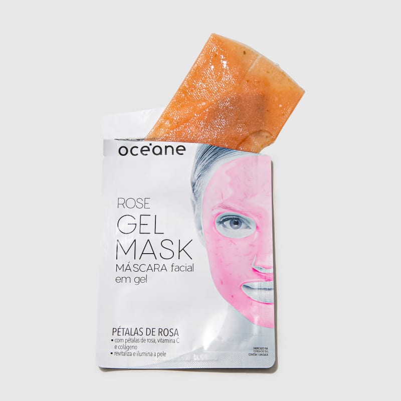 Rose Gel Mask - Máscara facial em gel com pétalas de rosas