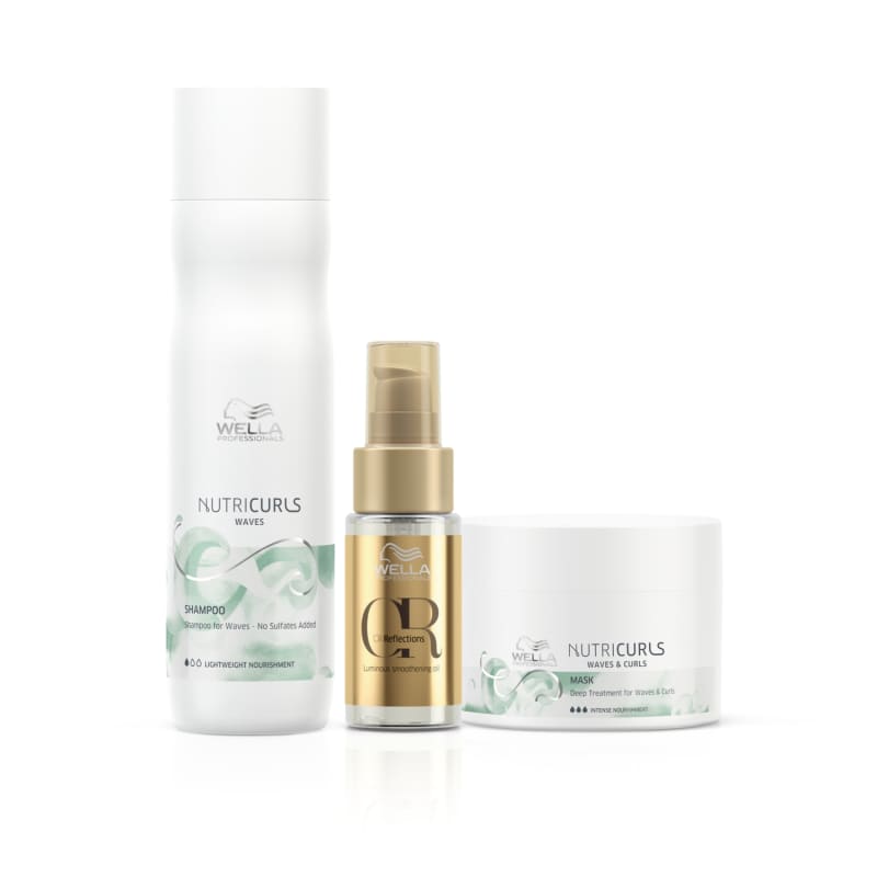 Kit Wella Professionals NutriCurls e Oil Reflections 30ml (3 Produtos)