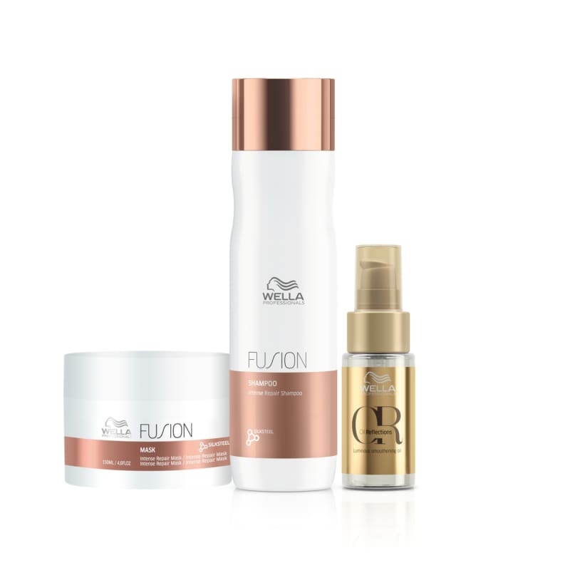 Kit Wella Professionals Fusion e Oil Reflections 30ml (3 Produtos)