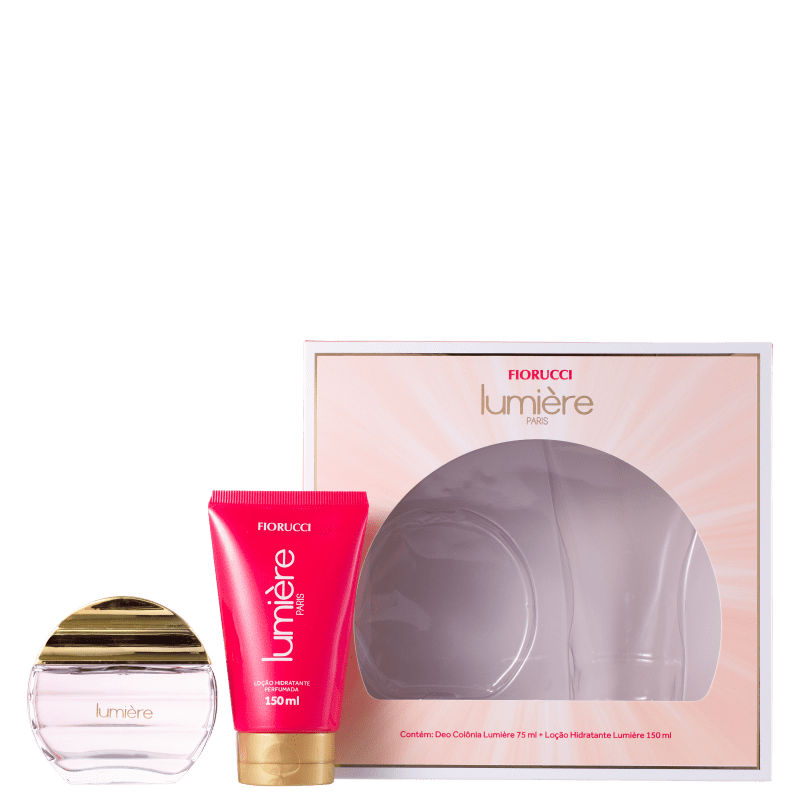 Conjunto Lumière Fiorucci Feminino - Deo Colônia 75ml + Loção Hidratante 150ml