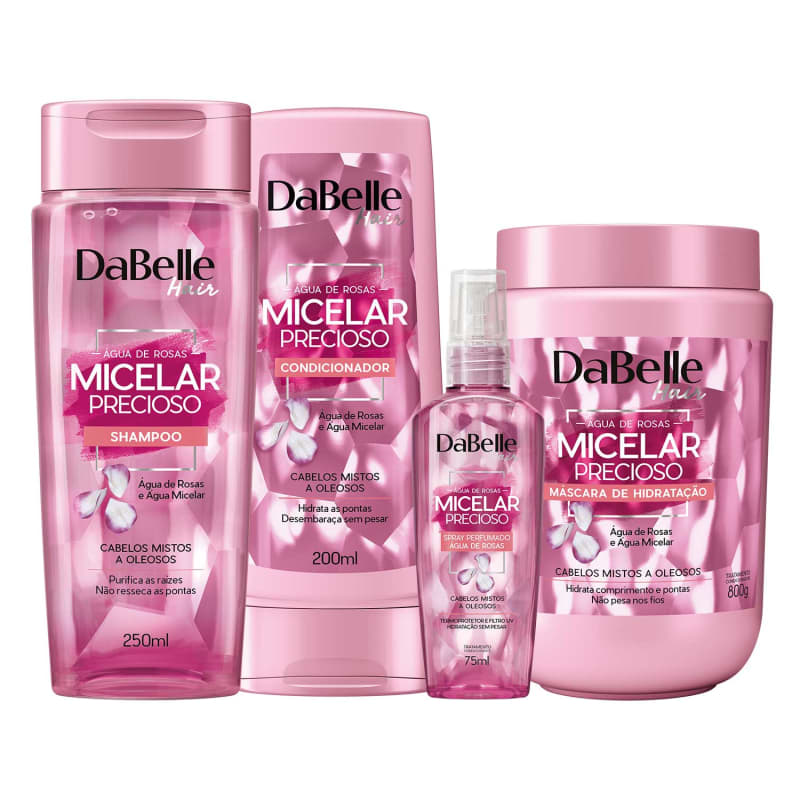 Kit DaBelle Micelar Precioso Água de Rosas (4 Produtos)
