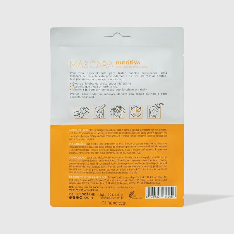Hair Mask - Máscara Nutritiva para Cabelos Ressecados