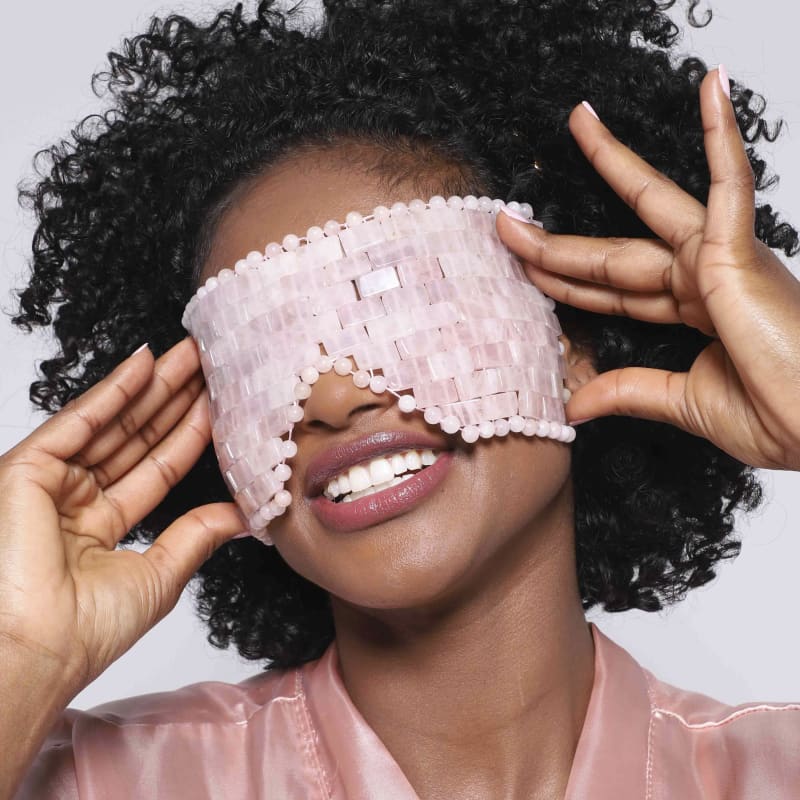 Rose Quartz Eye Mask - Máscara Facial de Quartzo Rosa