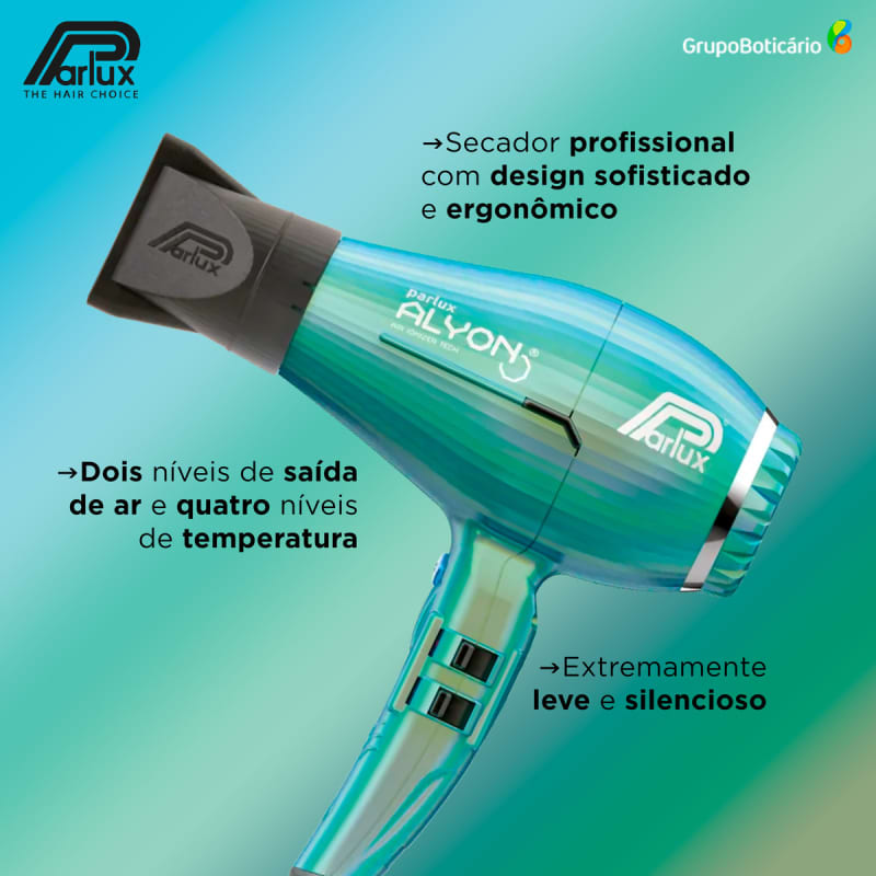 Secador De Cabelo Profissional Parlux Alyon Night Blue com o