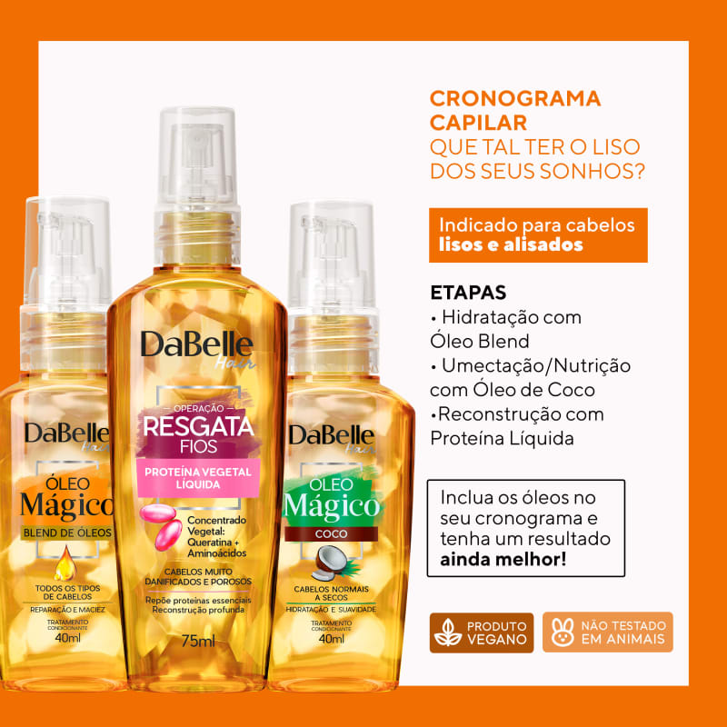 Kit Óleos Cronograma Capilar Lisos
