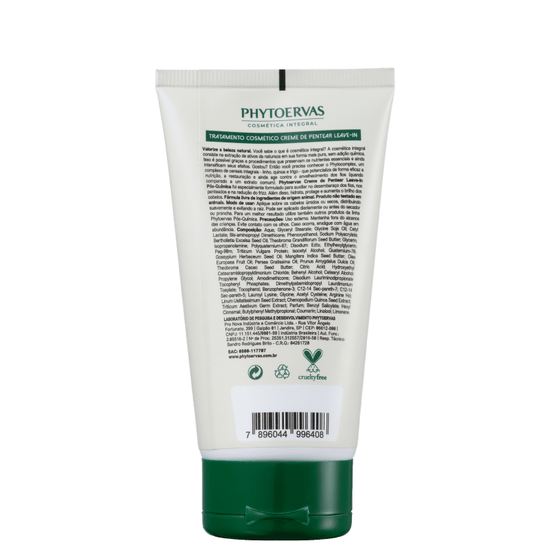 Phytoervas Pós-Química Castanha do Brasil e Cupuaçu - Creme para Pentear 150ml