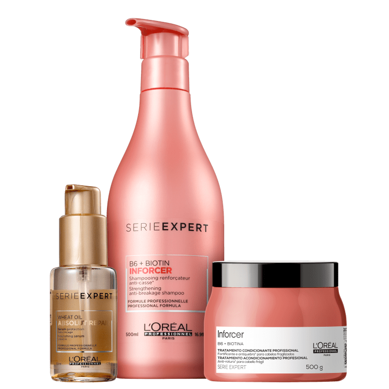 Kit L'Oréal Professionnel Serie Expert Inforcer Quinoa + Protein (3 Produtos)