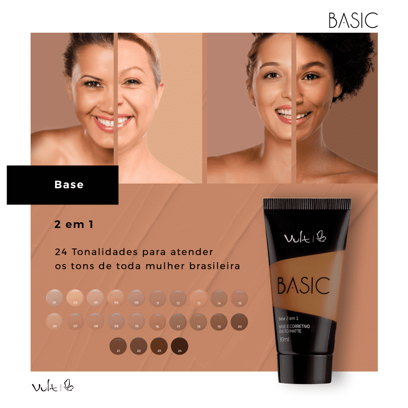 Vult Basic 2 em 1 09 - Base Líquida 30ml