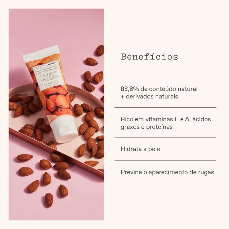 Korres Óleo de Amêndoas e Karité Creme Desodorante Hidratante para Mãos – 75g