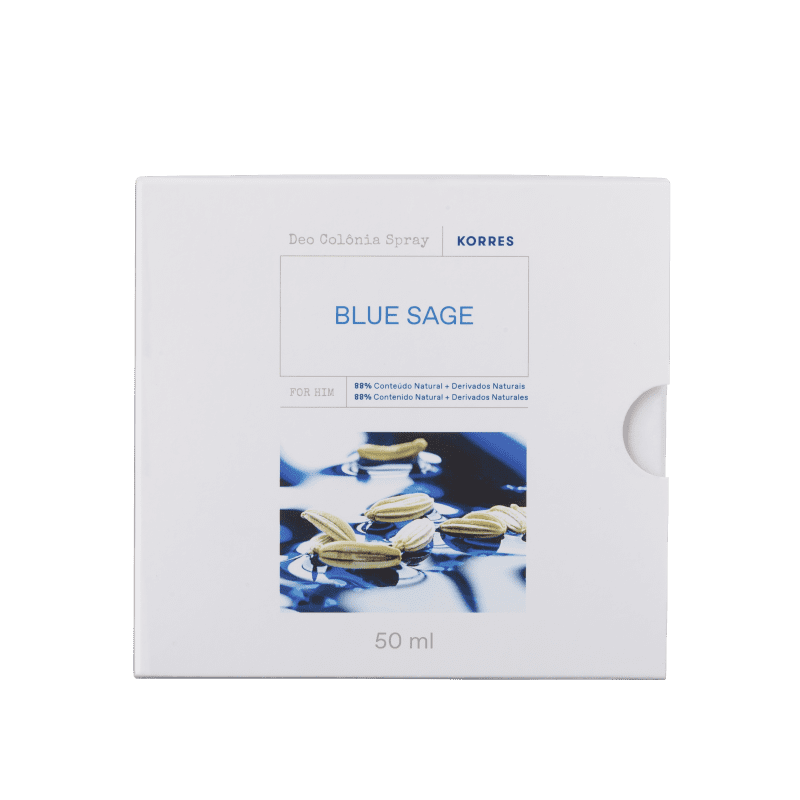 Korres Blue Sage Desodorante Colônia Spray – Fragrância Masculina - 50ml