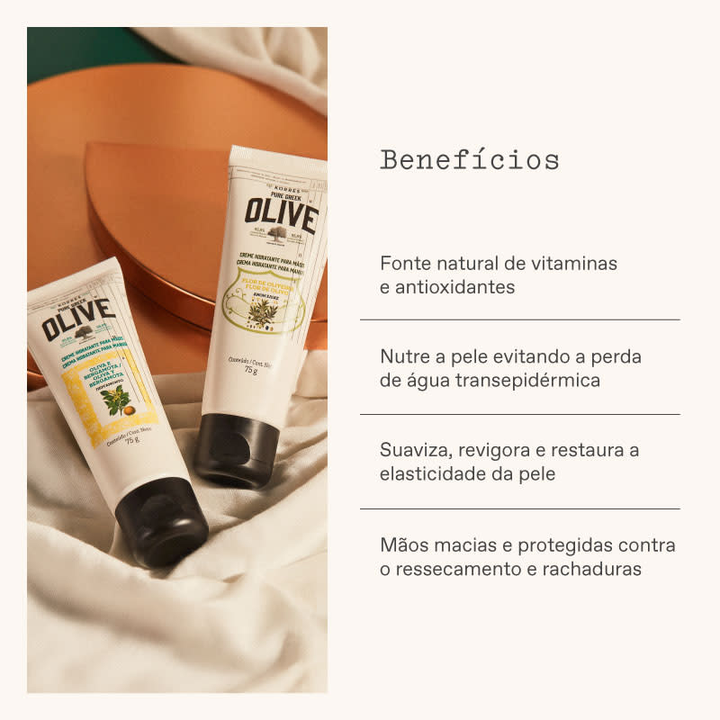 Korres Oliva e Bergamota Creme Desodorante Hidratante para Mãos – 75g