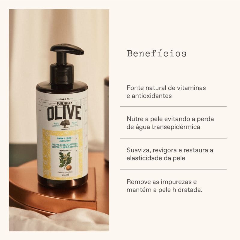 Korres Oliva e Bergamota Sabonete Líquido - 250ml