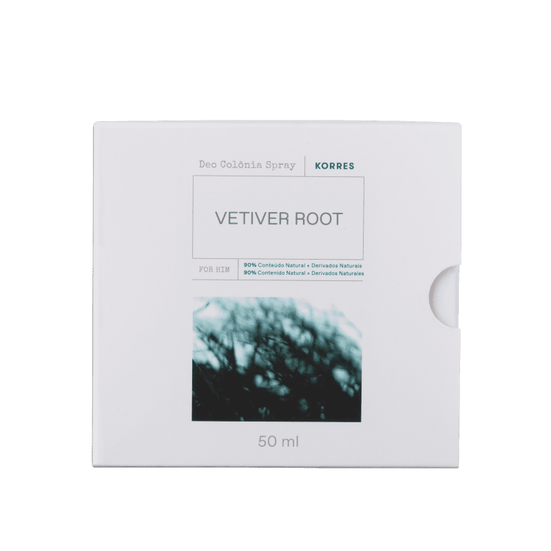 Korres Vetiver Root Desodorante Colônia Spray – Fragrância Masculina - 50ml