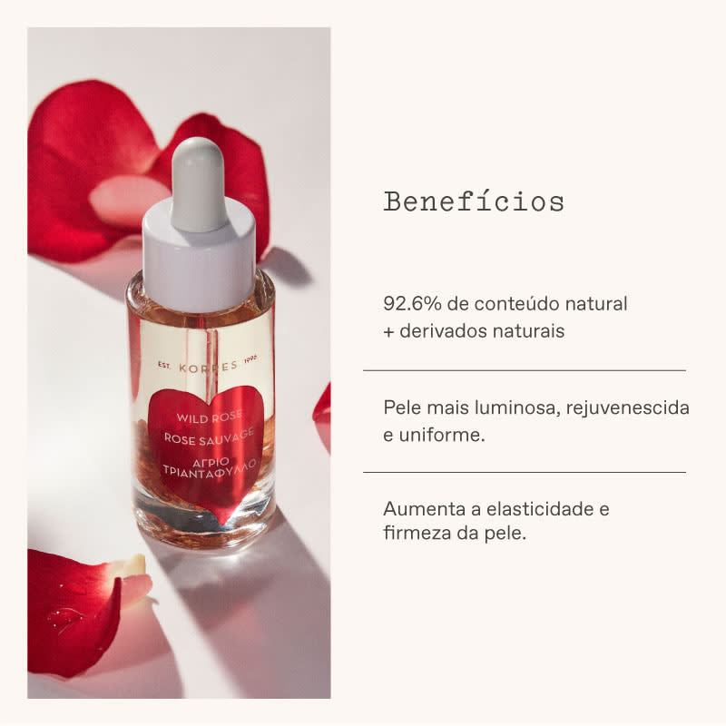 Korres Wild Rose Óleo Facial de Clareamento Nutritivo Serum - 30ml