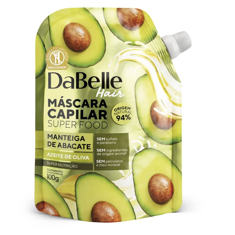 Dabelle Super Food Máscara Manteiga Abacate e Azeite Oliva 100g