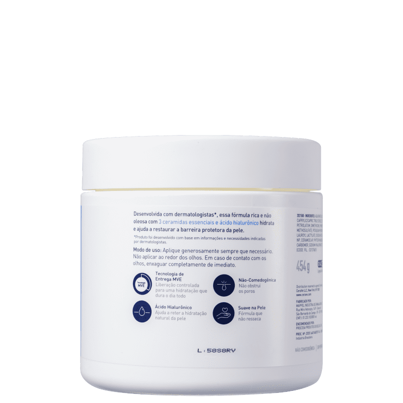 Creme Hidratante CeraVe Pele Seca a Extra Seca 454g