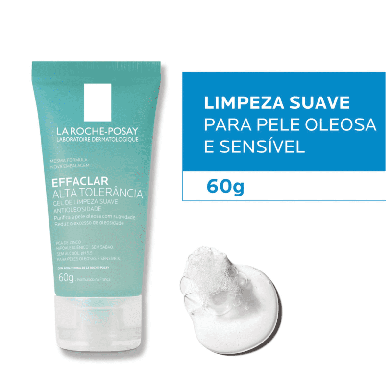 La Roche-Posay Effaclar Alta Tolerância - Gel de Limpeza Facial 60g