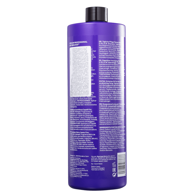 Revlon Professional Be Fabulous C.R.E.A.M. Lightweight - Shampoo 1000ml