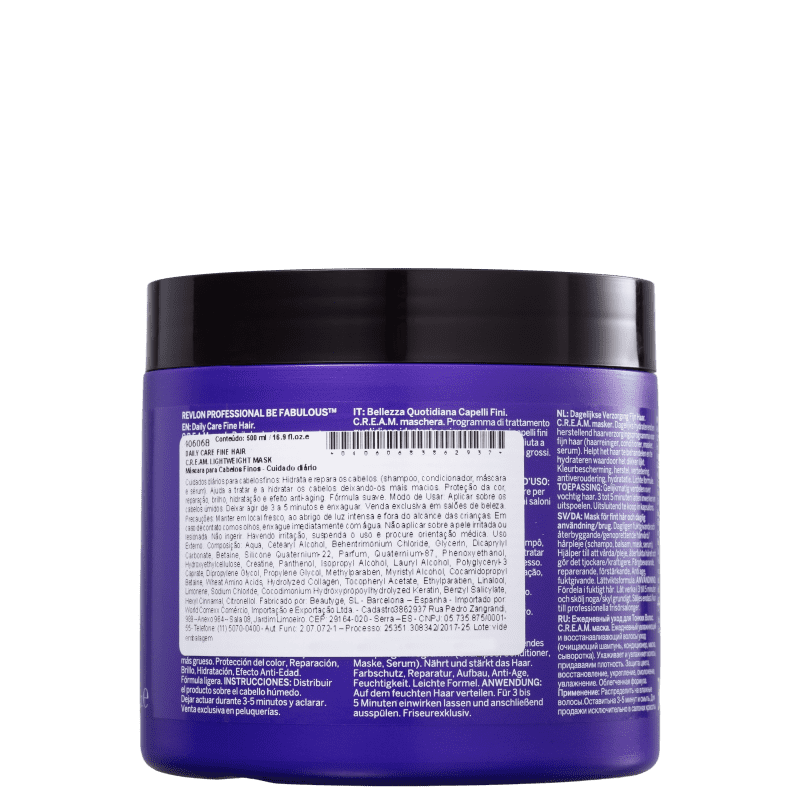 Revlon Professional Be Fabulous C.R.E.A.M. Lightweight - Máscara 500ml