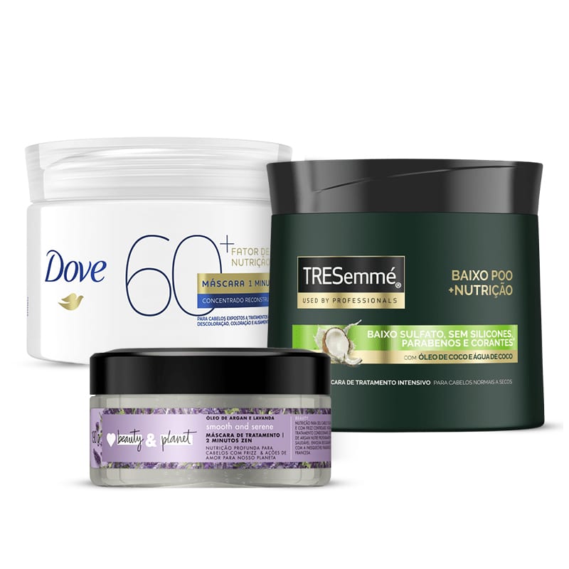 Kit Cronograma Capilar Nutrição para o seu liso