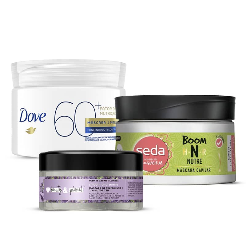 Kit Cronograma Capilar Nutrição para Crespos