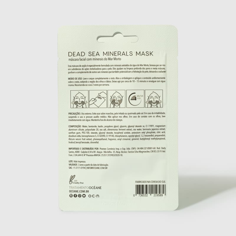 Dead Sea Minerals - Máscara Facial com Minerais do Mar Morto