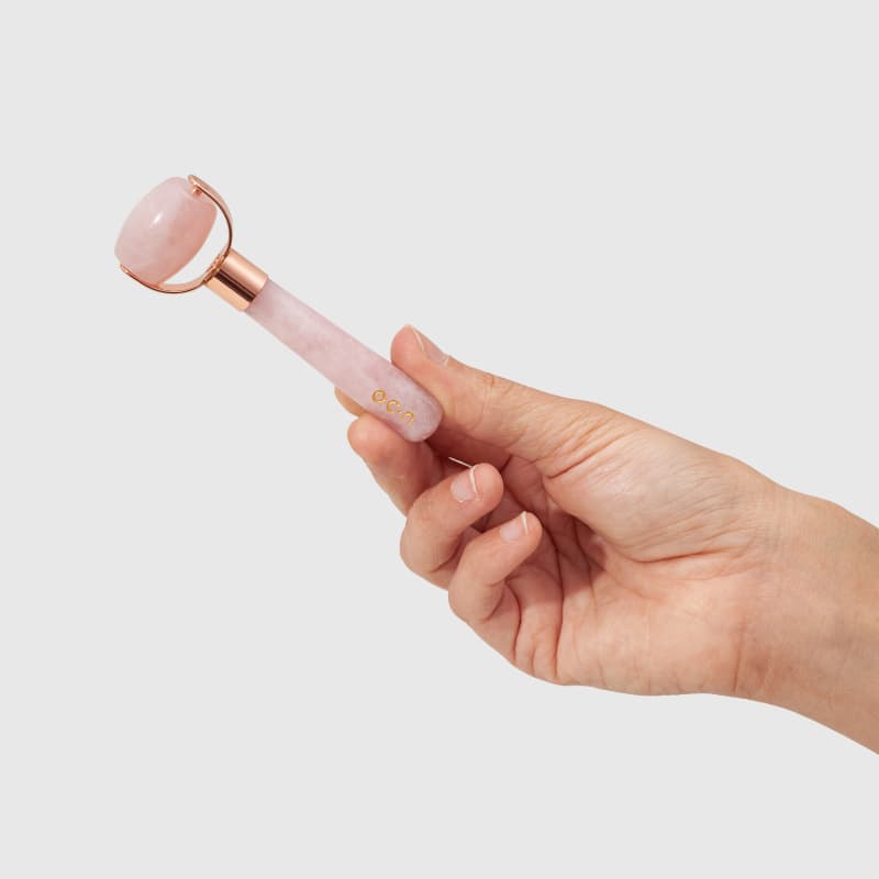 Mini Quartz Roller - Massageador Facial de Quartzo Rosa
