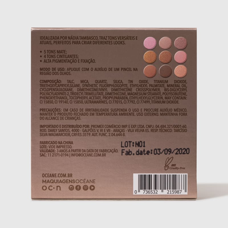 To Go - Paleta de Sombras Nude Nádia Tambasco