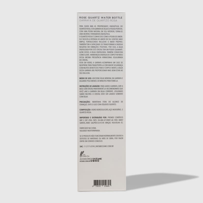 Rose Quartz Bottle - Garrafa de Quartzo Rosa 550ml