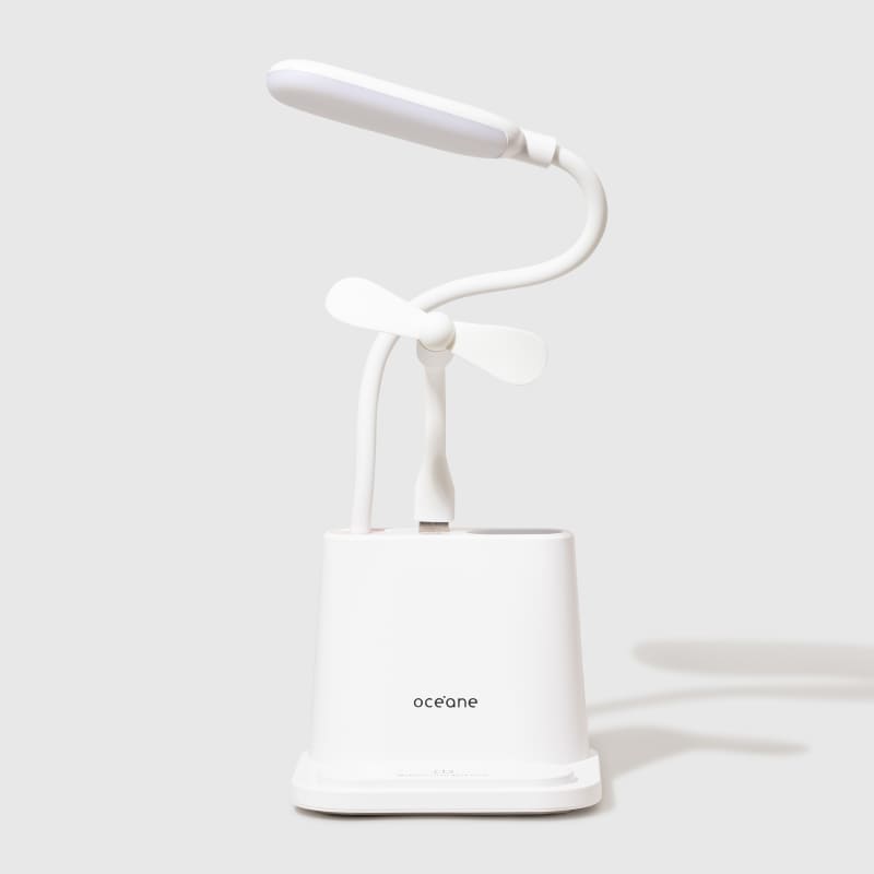 Fan Desk Lamp - Luminária de Mesa com Ventilador