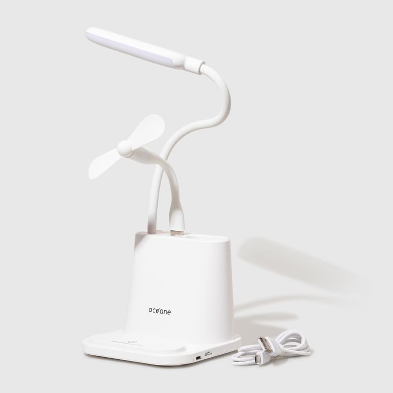 Fan Desk Lamp - Luminária de Mesa com Ventilador