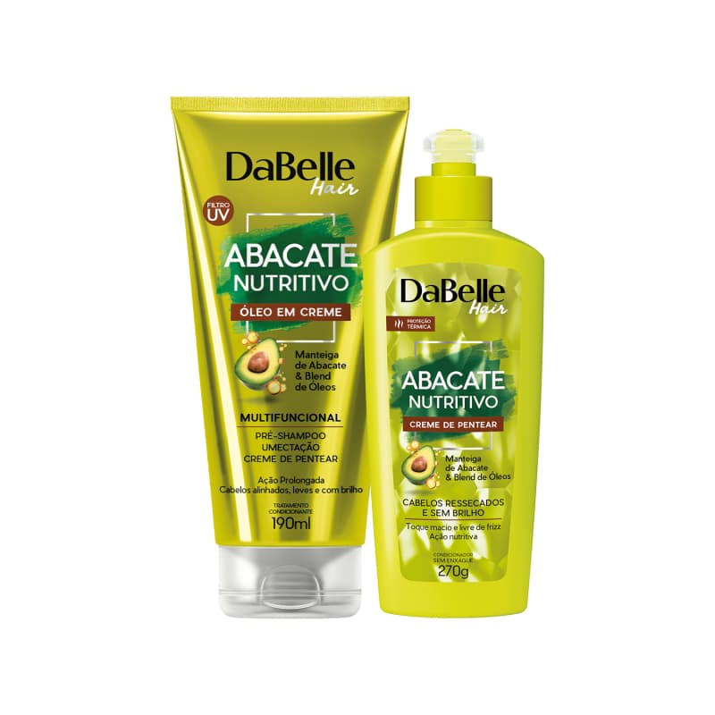 Kit Creme de Pentear Abacate Nutritivo + Óleo em Creme