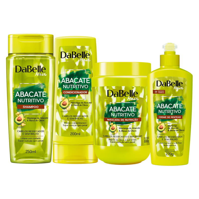 Kit Shampoo + Condicionador + Máscara de Nutrição + Creme de Pentear