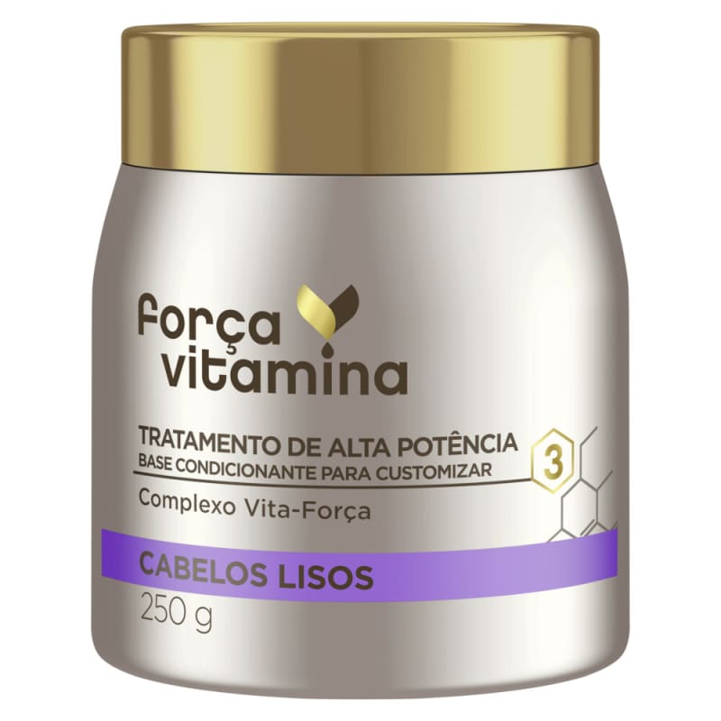 Máscara de Alta Potência para Customizar Força Vitamina Cabelos Lisos 250g